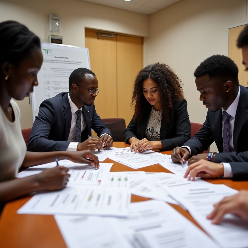 Workshop session with students learning about budgeting